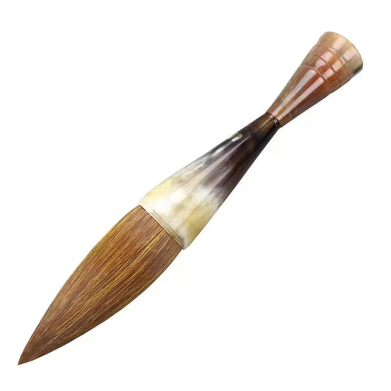 

Chinese Calligraphy Brush Ox Horn Weasel Woolen Bear Hair Writing Brushes Calligraphy Brush for Regular Script Chinese Painting