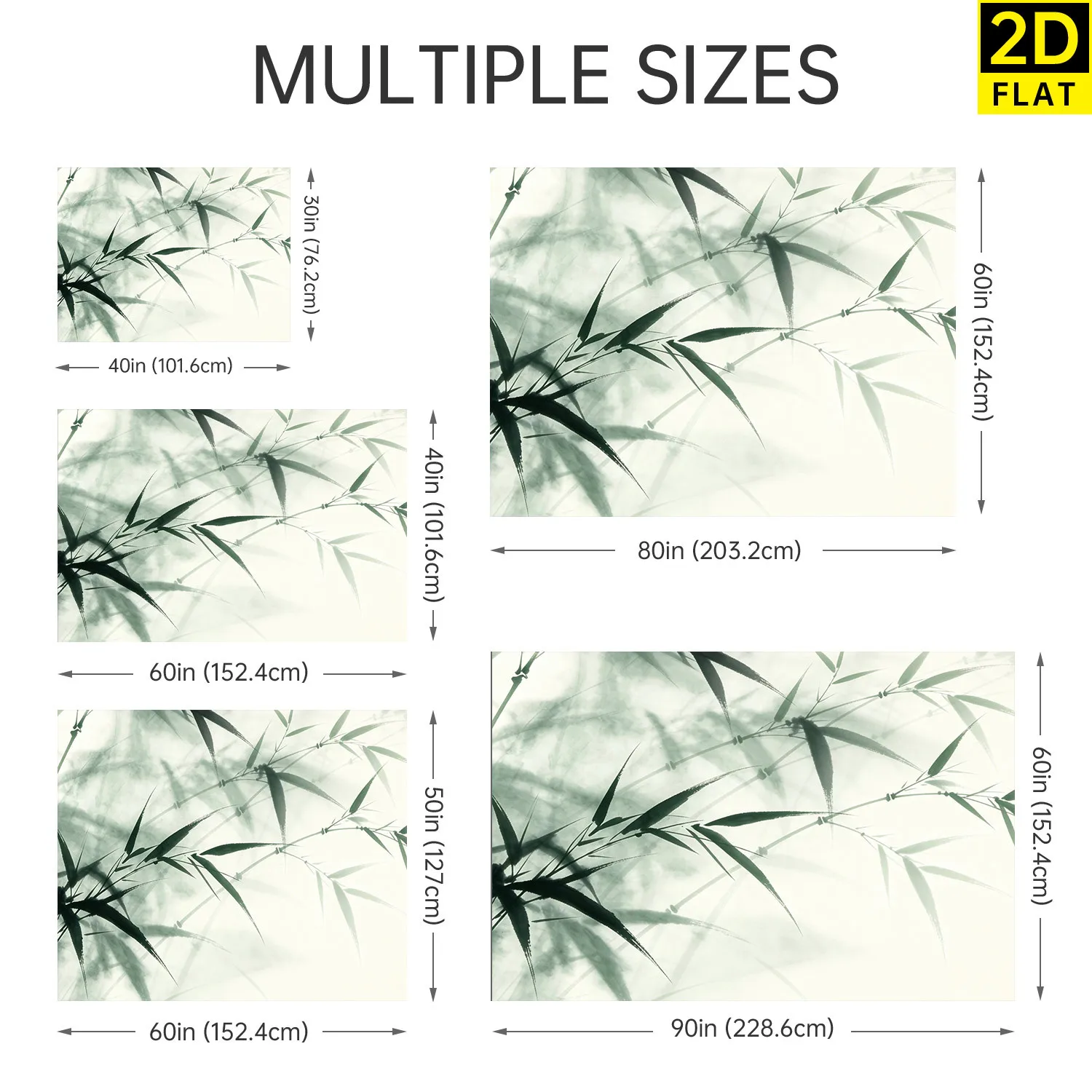 Tropical Bamboo Leaves Tapestry Wall Hanging Bohemian Greenery Mural Art Zen Forest Decor for Living Room Bedroom Home Decoratio