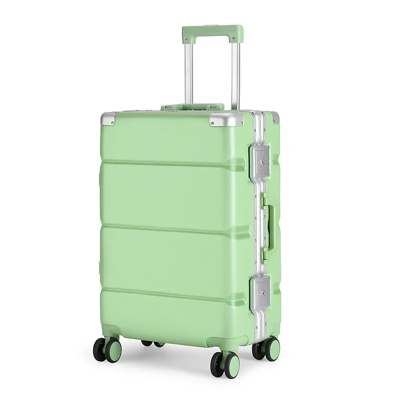 Luggage Aluminium Frame Trolley Case Universal Wheel 20 Inch Boarding Box Large Capacity 22/24/26/28 Inch Customs Lock Suitcase