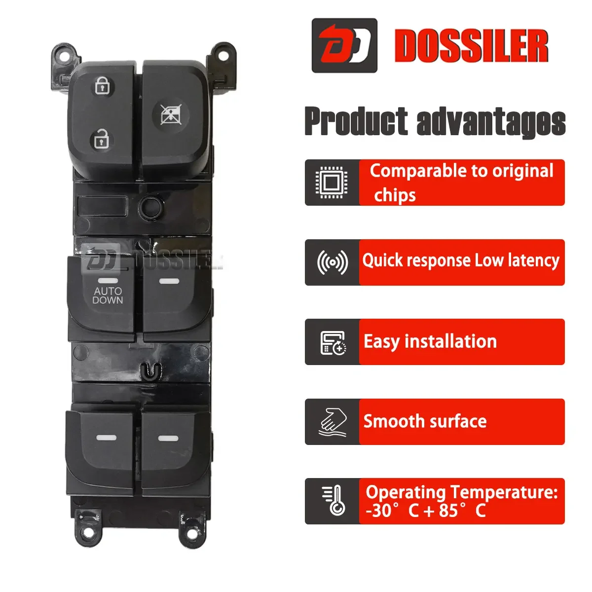 93570-B4010 Dossiler Power Window Control Switch 93570B4010, for Hyundai i10 Doctor 10 Places Ear 1.0 2013 2014 2015 2016 2017