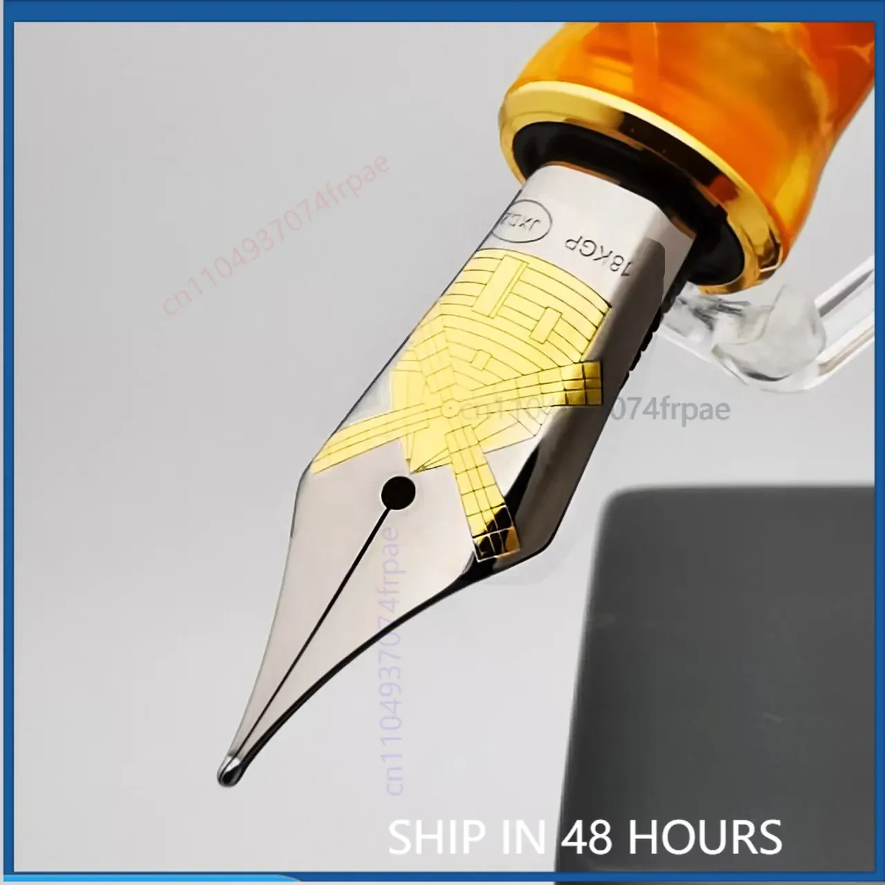 Molust Custom Soft Fountain Pen Tip Engraved Hourglass Balloon Windmill Dragon Blade Grind Hard Pen Calligraphy Hobby Accessory