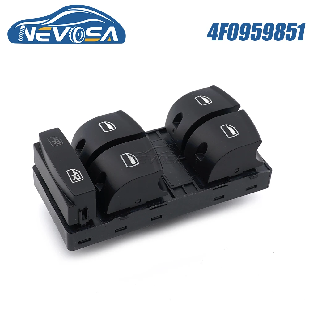 

NEVOSA 4F0959851 For Audi A3 Sportback A6 C6 Sedan Auto Car Electric Power Panel Window Control Switch Master Button 4F0959851F