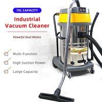 30L/70L Industrial Vacuum Cleaner Powerful High-power Factory Workshop Vacuum Dust Decoration 3000w Big Suction Dust Collector