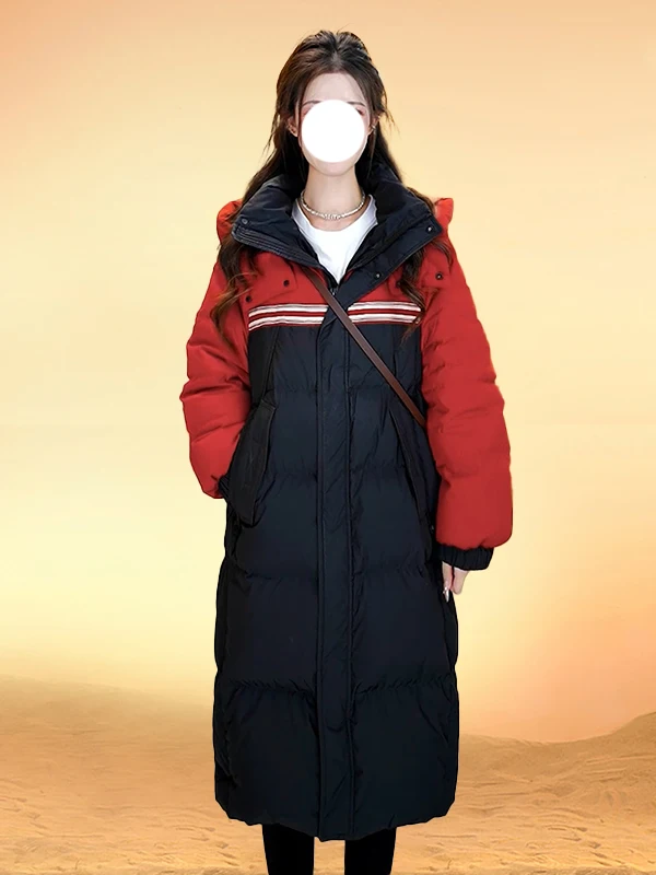 

Korean Sle Thiened Winter Coat Women's Long down Cotton Jaet Autumn Winter Quilted Warm Over-Knee Bread Sle Outerwear