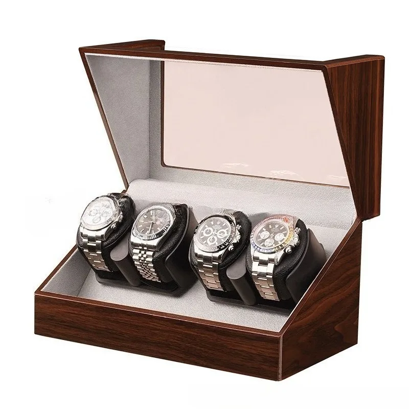 Wooden Watch Winding Device Mechanical Watches Automatic Winders Movement Winding Watches Machine Rotating Wristwatch Winder