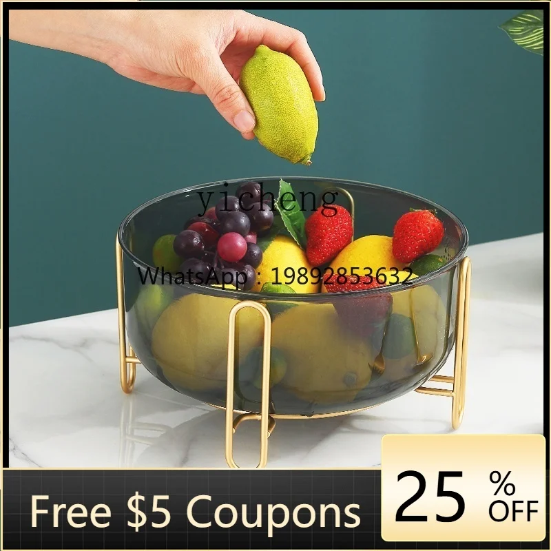 

AA Light Luxury Iron Fruit Basket Fruit Plate Household Living Room Coffee Table High-End Tray