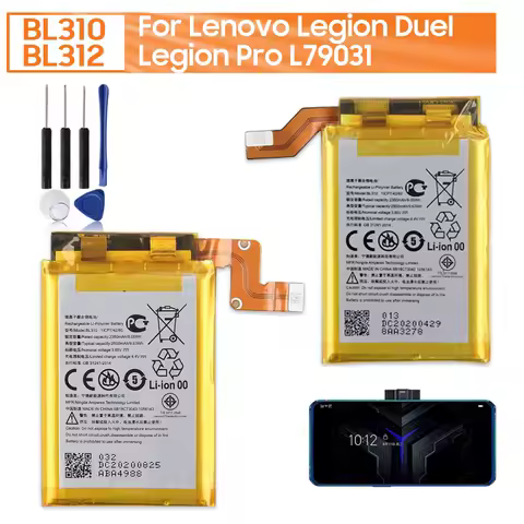 2500mAh 3.85V Replacement Battery For Lenovo Legion Duel Legion Pro L79031 BL310 BL312 Mobile Phone Battery
