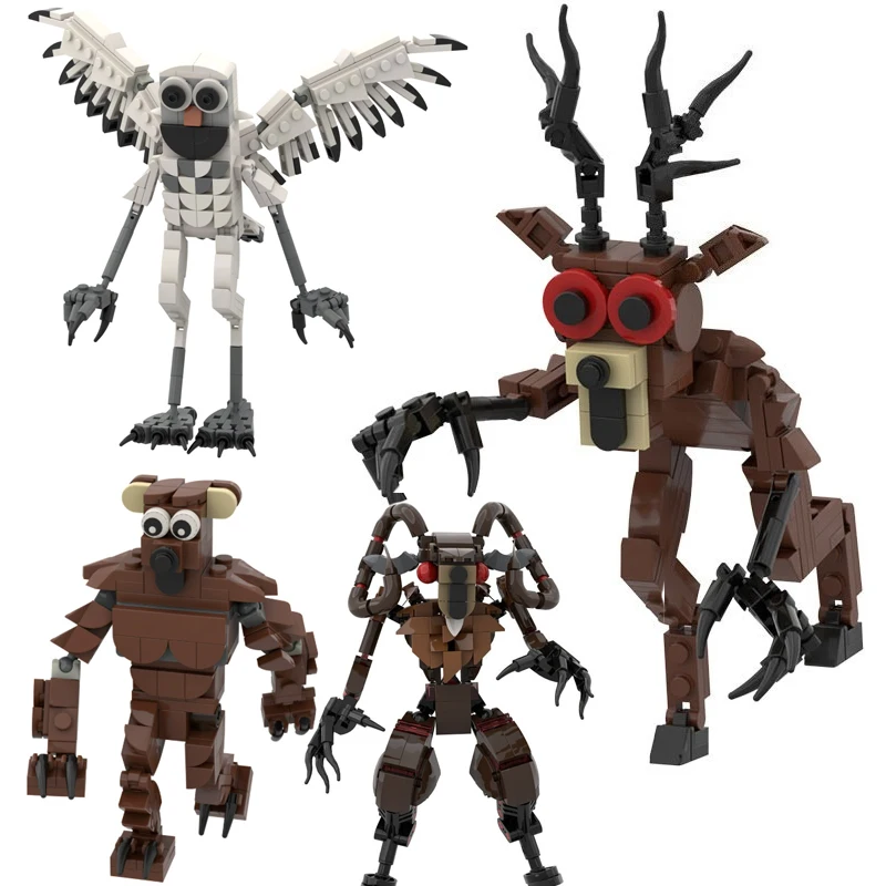 

Creative Forest Mutant Animal Model Building Blocks Assembly Deer/Goat Monster/Shark Puzzle Collectible Bricks Toys Adult Gifts