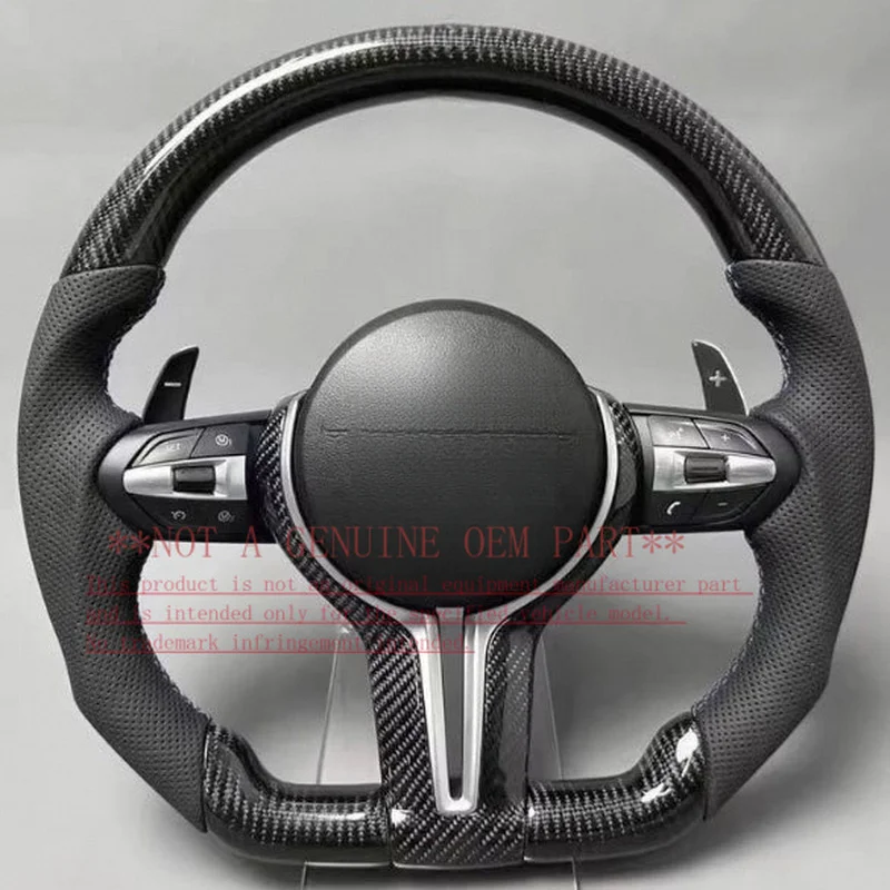 For BMW 1 2 3 4 5 6 7 Series X1 X2 X3 X4 X5 X6 Old To New Carbon Fiber Steering Wheel Horn Shell Decorative Cover