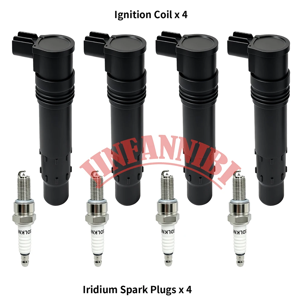 4x Ignition Coils & Spark Plugs Kit Set For Suzuki GSX1300RZ Hayabusa 1999-2007