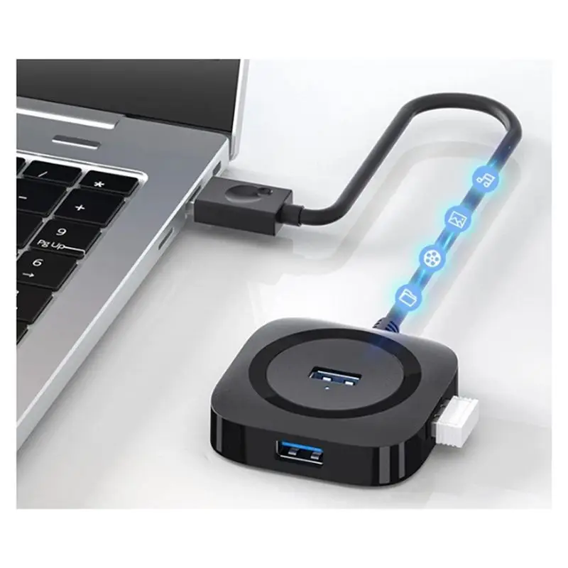 AEE7-4-In-1 Usb Splitter HUB3.0 Hub One Drag Four Expansion U Disk Multi-Interface Extension Dock Splitter