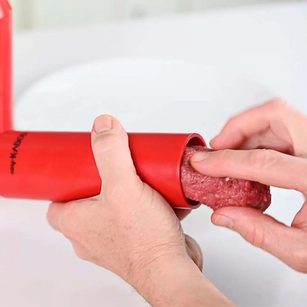 Plastic Kebab Maker Portable Easy Manual Meat Sausage DIY Skewer Tool Kebab Press Maker Grilling and BBQ