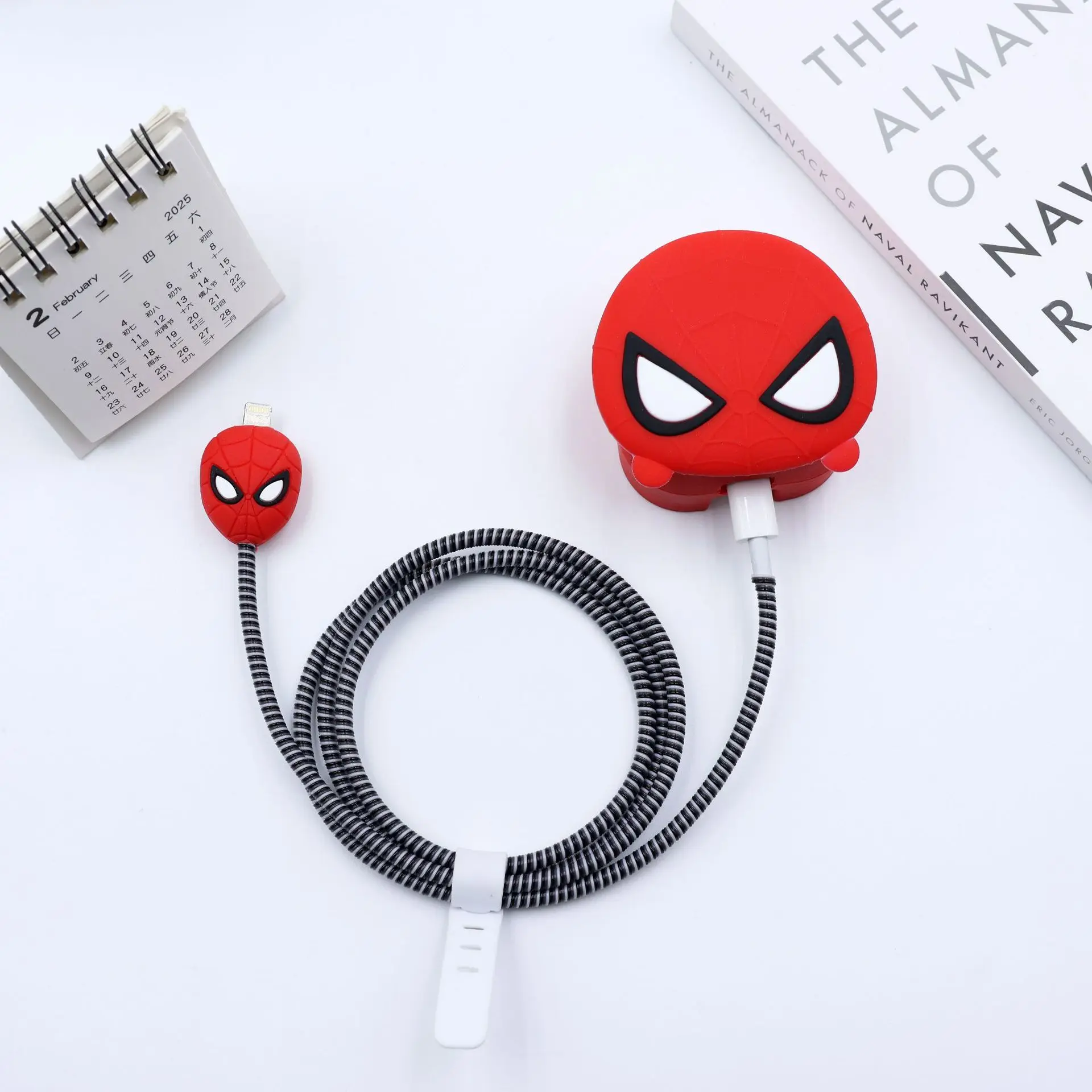 4Pcs/set Cute Cable Protector Cover For iPhone 40W Charger Data Line Protective Sleeve Data Cable Management Cord Winder Kit