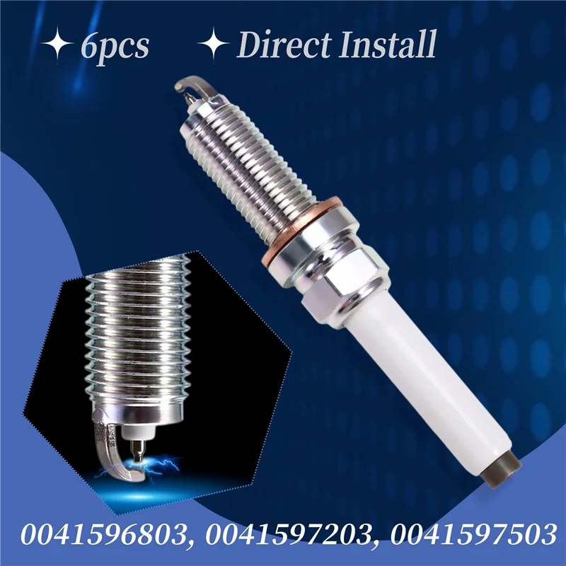 

Well 6Pcs Spark Plugs For Mercedes Benz C CLS E GL GLC GLE GLK GLS ML S 0041596803, 0041597203, 0041597503