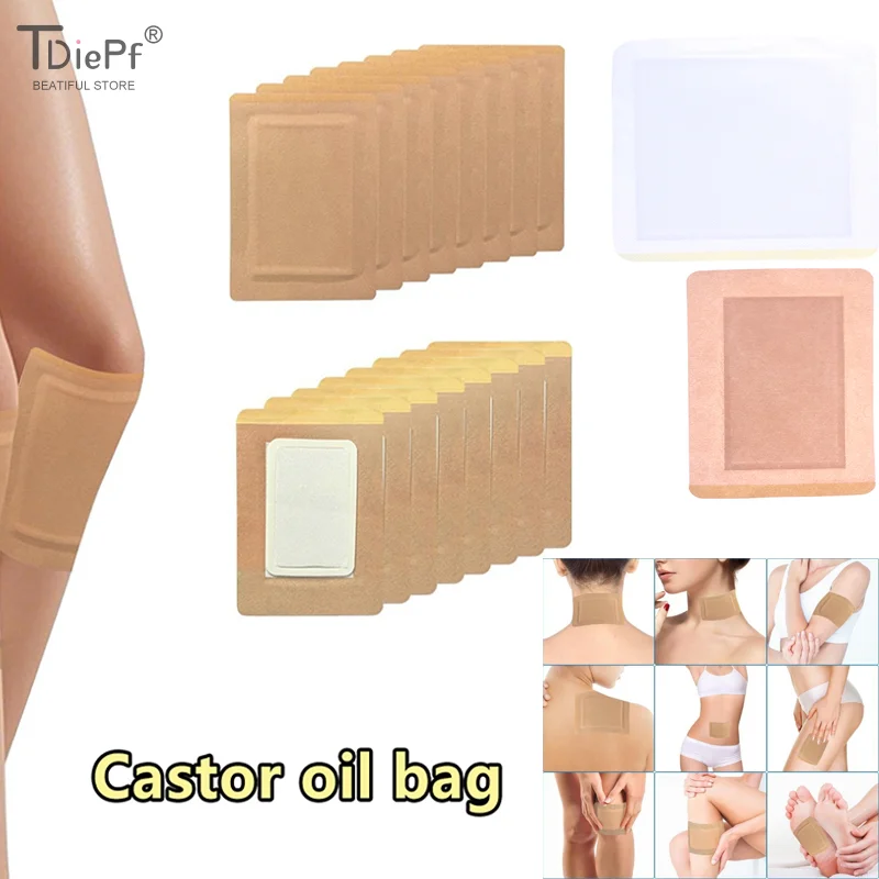 

Сменные одноразовые пакеты с касторовым маслом, самоклеящиеся универсальные клейкие наклейки для пупка, устойчивые к просакам, защитные приспособления для пупка