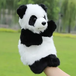 Marionetas de Panda para niños, guante de mano, Animal de peluche, muñeco de peluche suave, juguete para contar historias, juego de rol de simulación, enseñanza educativa