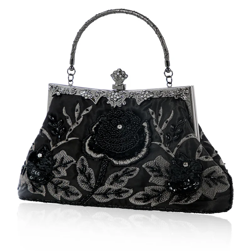 

Retro Beaded Embroidered Exquisite Beaded Bag Dinner Handmade Bag Multi-color Luxury Bags Designer Pochette Soirée Femme Mariage