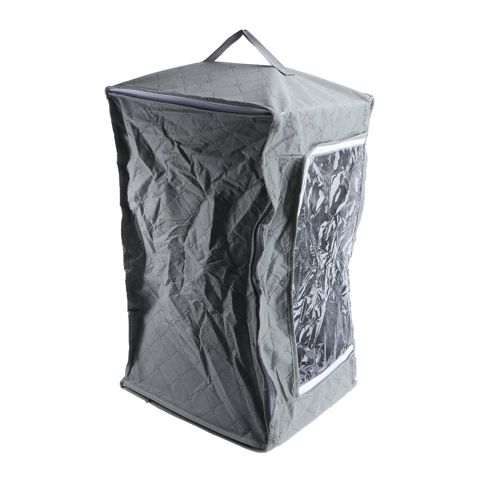 

69L Foldable Clothes Storage Bag Transparent Window Bamboo Charcoal Organizer 58x36x32cm Fabric Moisture