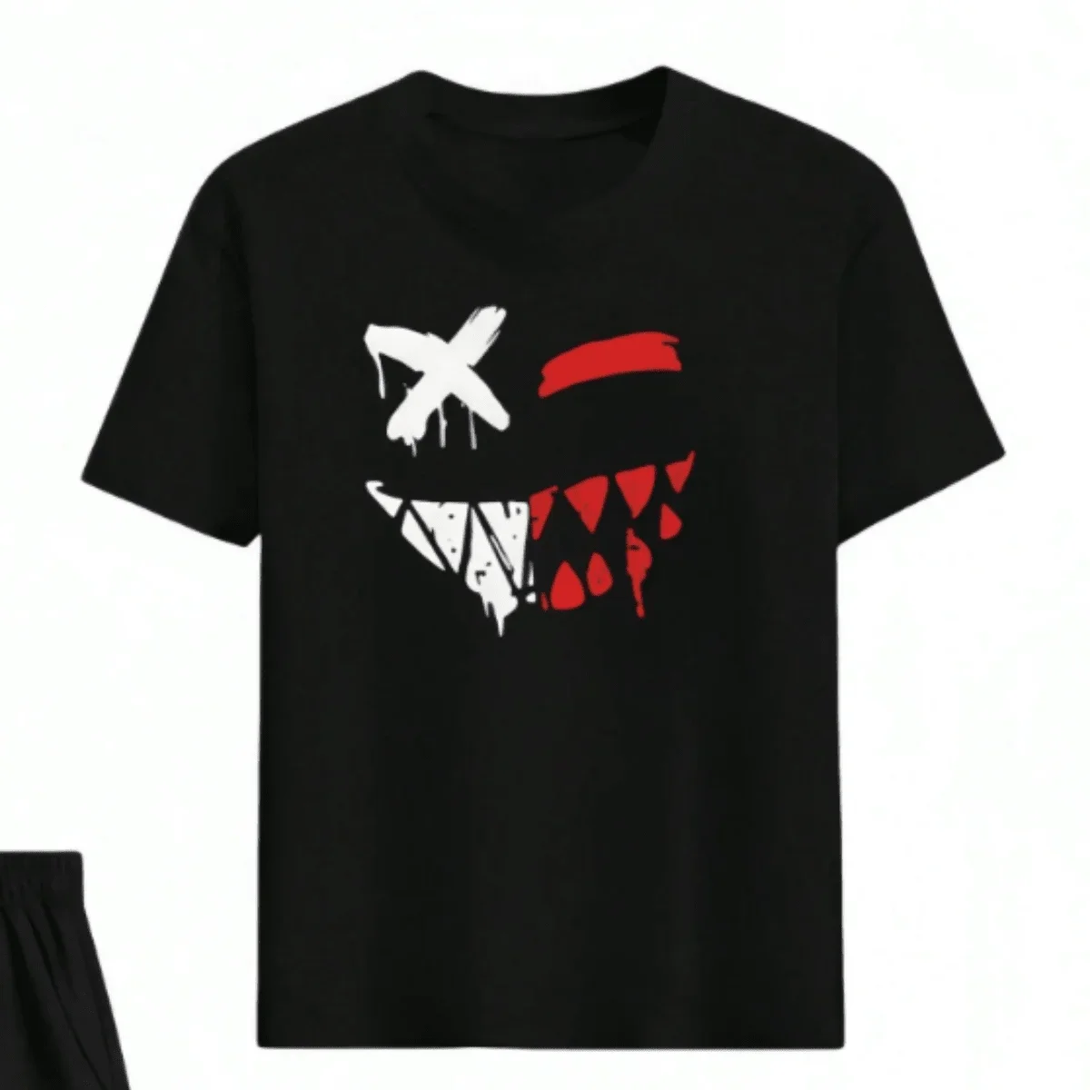 

Mens Cotton Short Sleeve T-Shirt And Shorts Set With Graphic Print Casual Summer Outfit