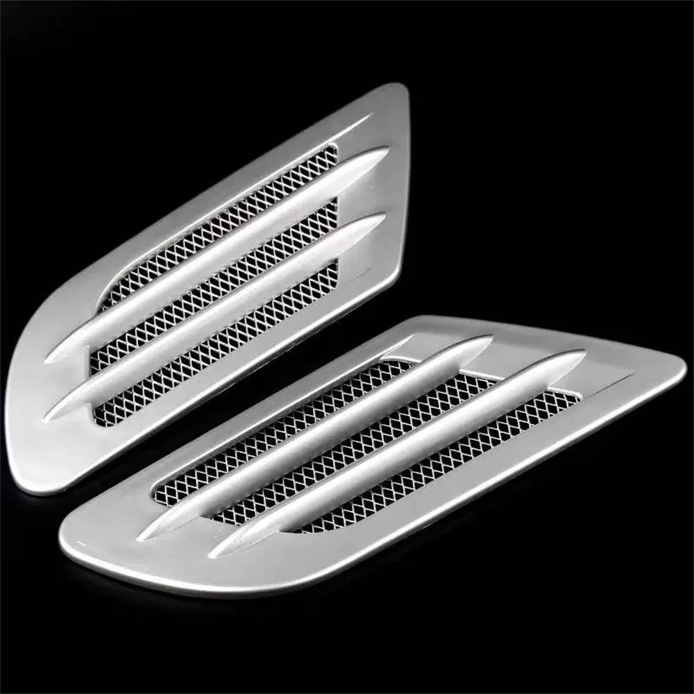 2Pcs Car Side Air Flow Vent for Fender Hole Cover Intake Grille Duct Decoration ABS Plastic Sticker Exterior Car Accessories