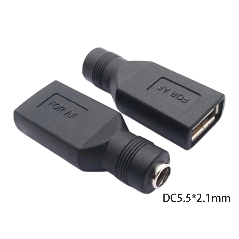 USB to DC Female Converter DC5.5X2.1 F to USB Female Plug Charging Adapter for Computer Laptop PC USB Power Extend Connector