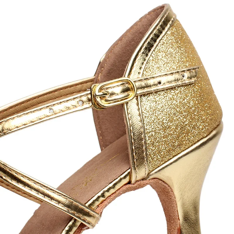 XIHAHA ฤดูร้อนรองเท้าเต้นรําแบบละตินสุภาพสตรี Salsa Tango บอลรูมปาร์ตี้สาวสีฟ้ารองเท้าแตะส้นสูงแจ๊สรองเท้าผ้าใบรองเท้าแต่งงาน