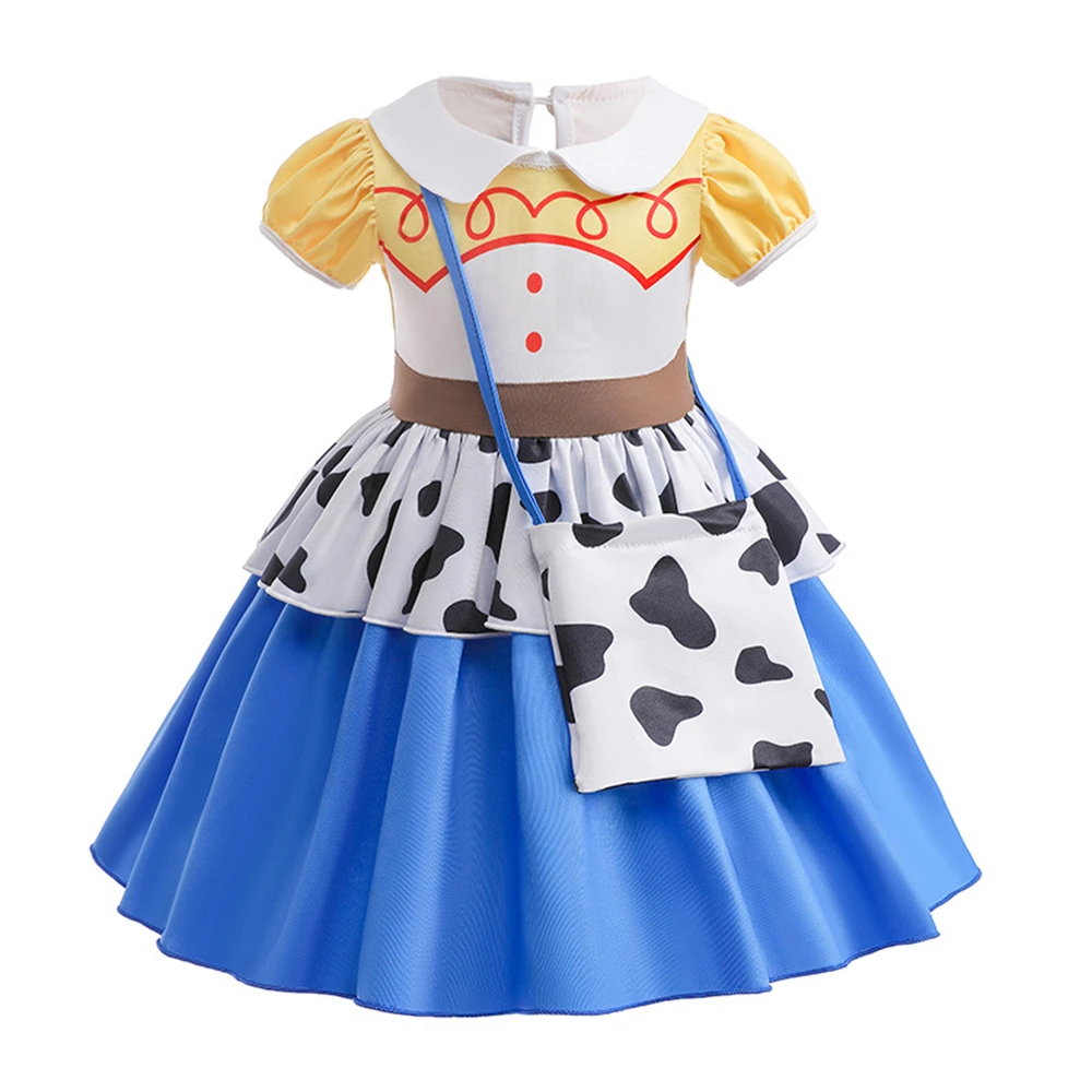 Christmas Halloween Carnival Toy Girls Story Jessie Costume Boutique Theme Party Toddler Cowgirl Cowboy Woody Dress Jessie Wig