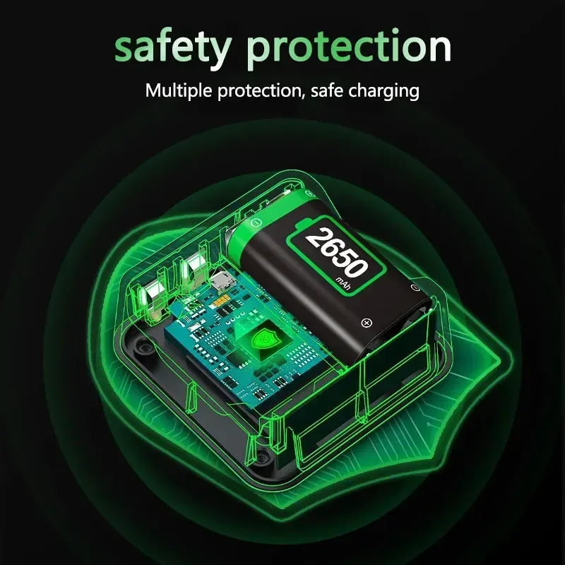 PURFIELD 2 x2600mAh بطارية قابلة للشحن لأجهزة Xbox One لسلسلة Xbox X/S/Xbox One S/X بطارية تحكم + شاحن بطارية USB