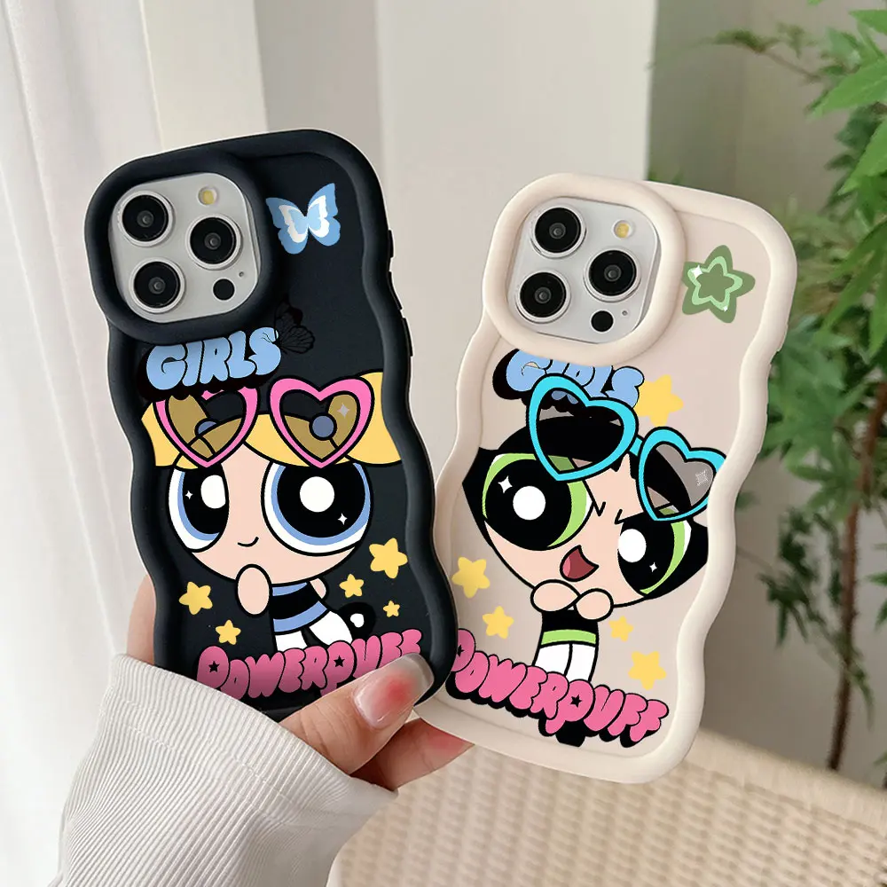 Cute The P-Powerpuffs Girls Phone Case for Oppo Realme 5 11 12 C11 C20 C21Y C21 C30 C35 C53 C55 C65 C63 C67 Pro Plus 4G 5G Cover