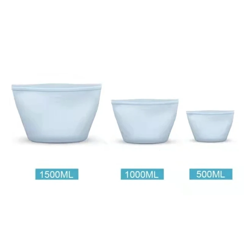 Frigorifero riutilizzabile borse fresche cucina sacchetto di conservazione sigillante per alimenti casa commestibile Silicone frutta cucina organizzatore 3 pezzi