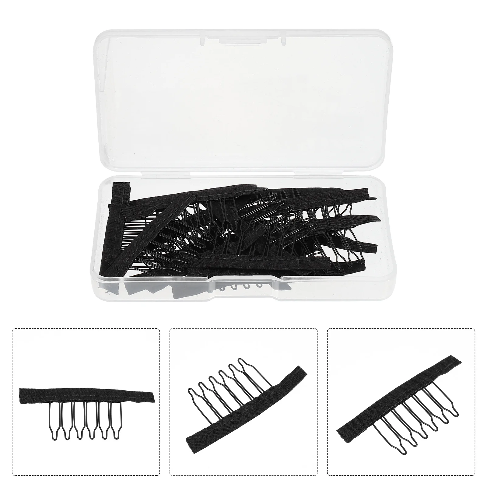 

20Pcs Clip Accessory Net Comb Clip for Hair Piece Extension Fastening Secure Hold Fabric Backed Comfortable Fit No