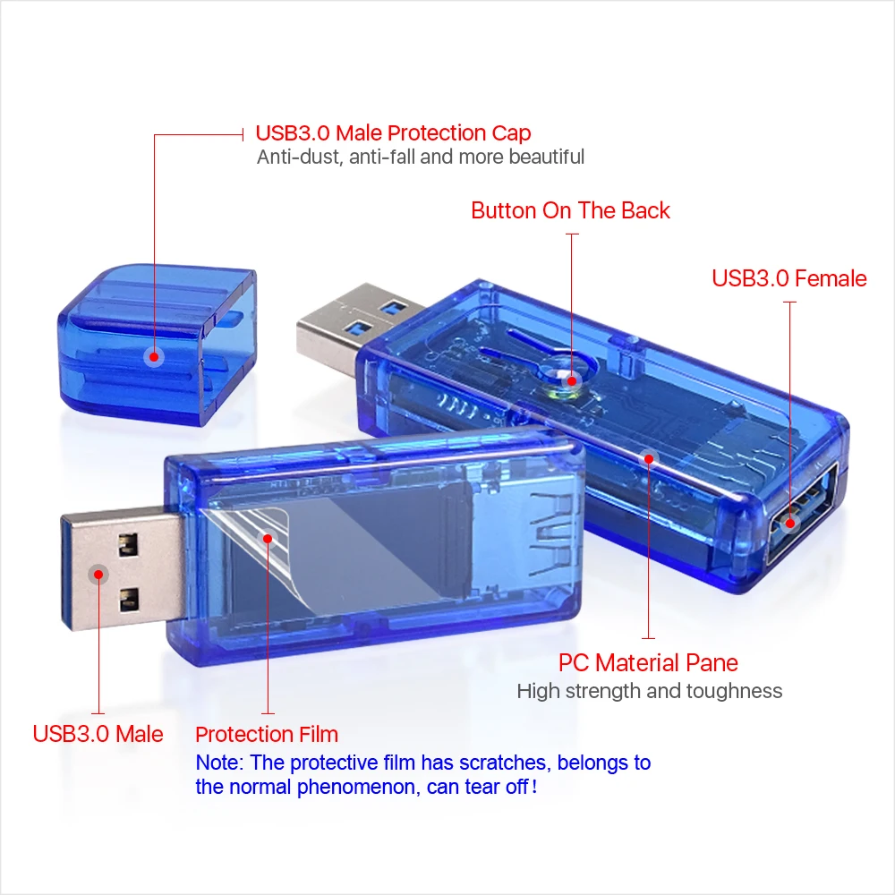 RIDEN AT35 5 digits USB 3.0 color LCD Voltmeter ammeter voltage current meter multimeter power bank USB Tester