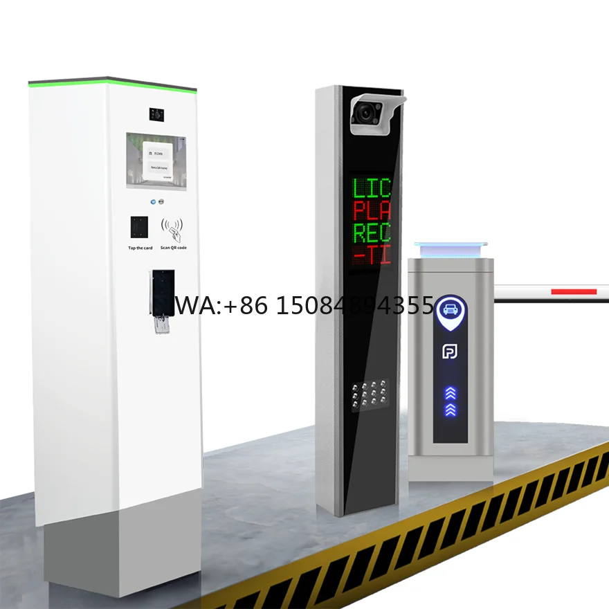 Ticket Bin Parking Booth Attendant Gate Barrier With Lpr Camera Ticket Entrance Gate Carpark Software System Car Park Timer
