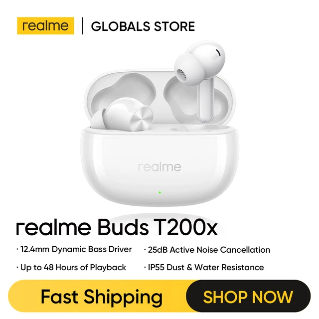 [New Launch] realme Buds T200x TWS Earphones Quad-mic Al Deep