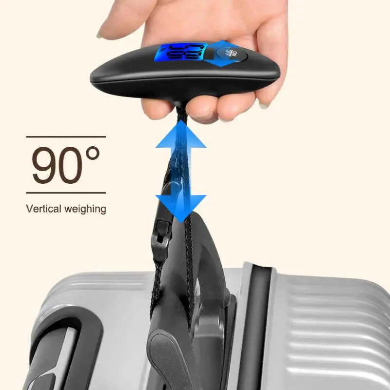 

Портативные весы для багажа 10 г-40 кг, высокоточные дорожные цифровые подвесные весы с лямкой, ЖК-цифровой электронный багаж
