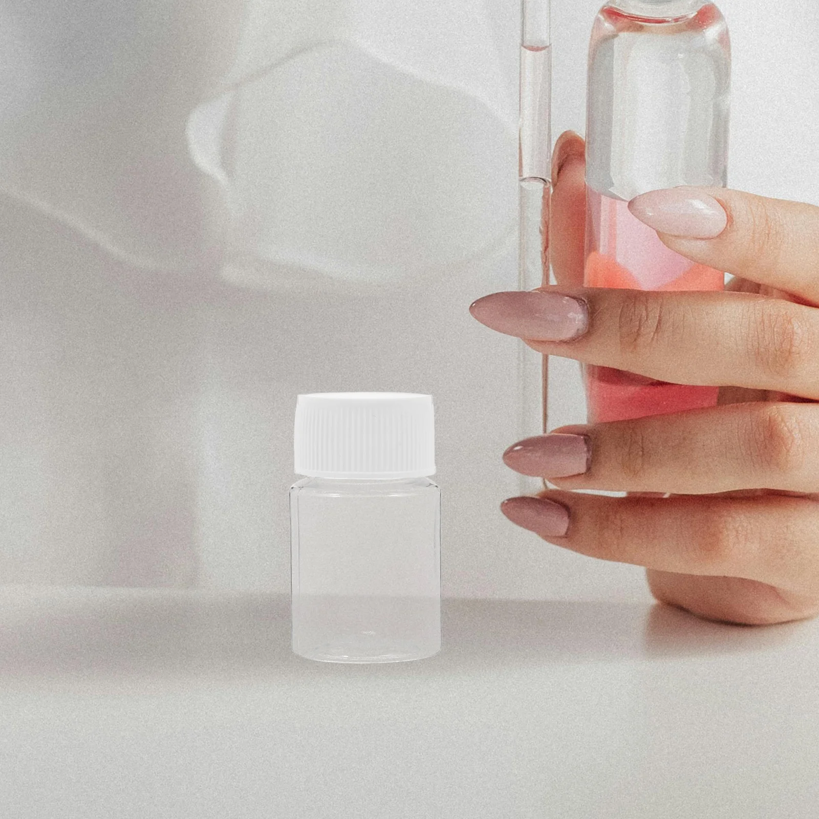 

10Pcs Clear Plastic Lab Bottles Transparent Reagent Storage Containers Wide Mouth for Liquid Solid Powder Sampling