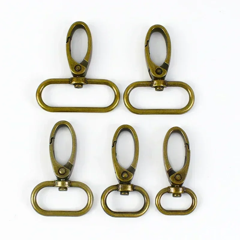 Meetee 50 Pieces Metal Snap Hook Bag Hardware Silver 9