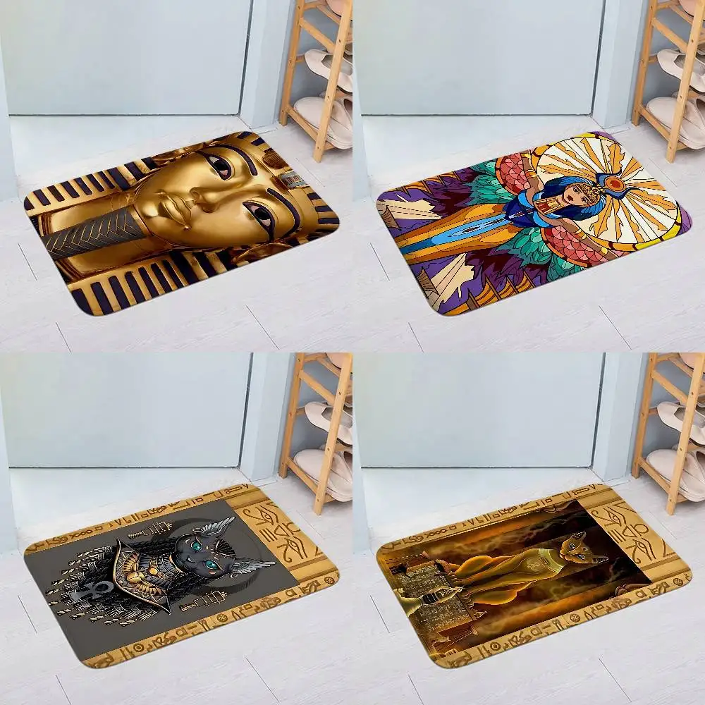 Ancient Egypt Egyptian Floor Mats Home Laundry Rug Carpet For Living Room Decor Lounge Area Anti-slip Foot Mat Entrance Doormat
