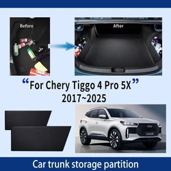 For Chery Tiggo 4 Pro 5X 2017~2025 Car Thickening Trunk Storage Partition Multifunction Storage Box Auto Interior Accessories