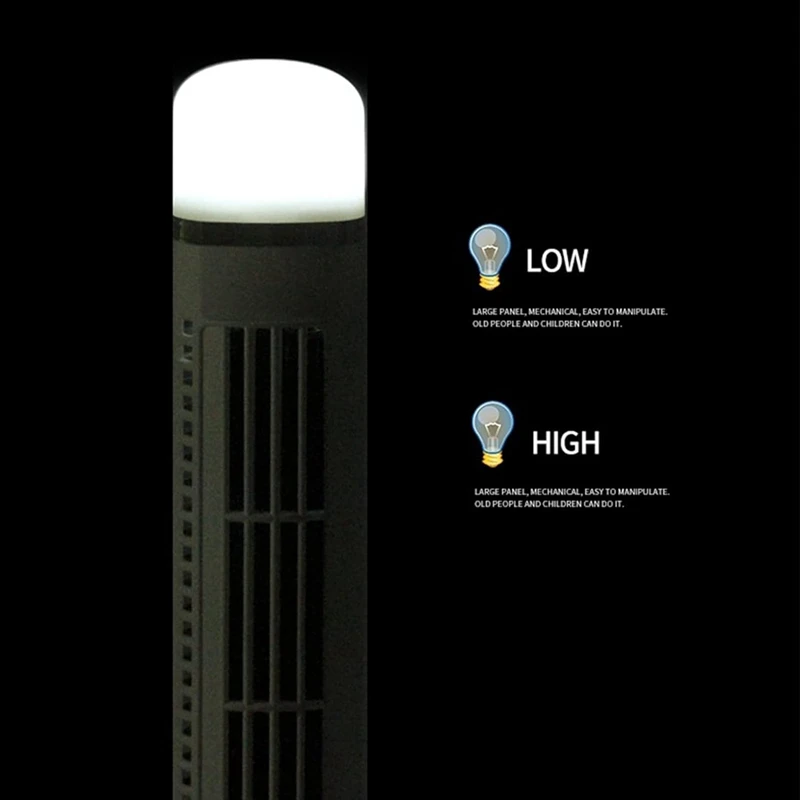 New Portable Air Cooler Fan,Streamlined Tower Fan With LED,Powerful Wind,Space-Saving, Bladeless Design, USB Interface