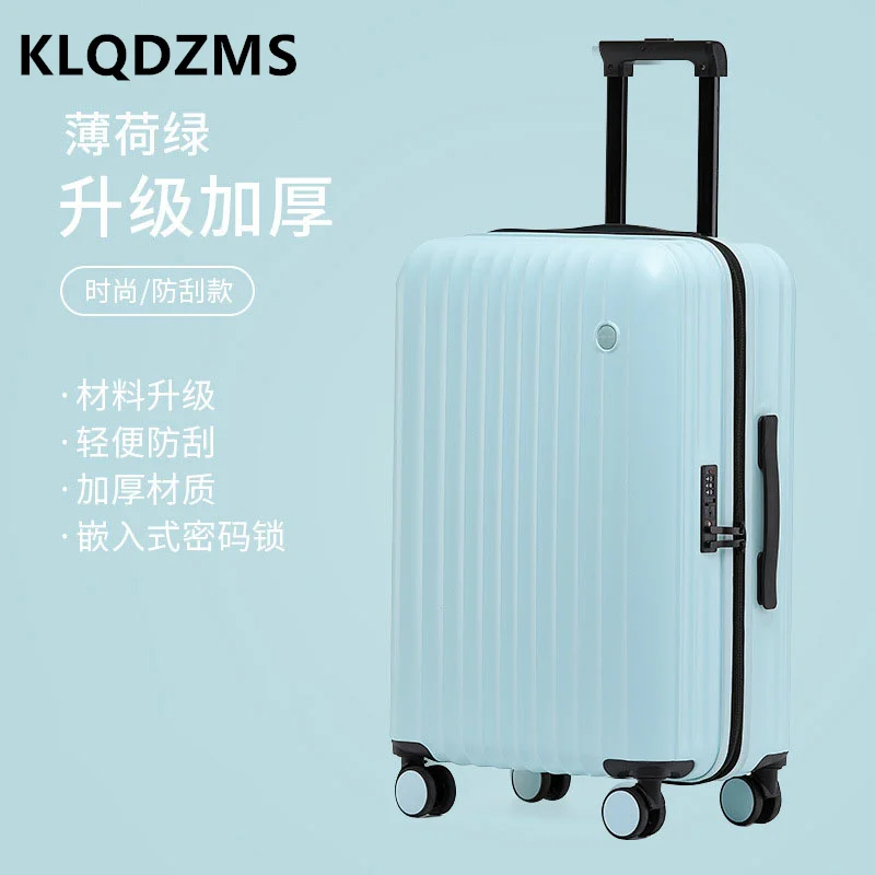 KLQDZMS-Mala com senha para senhoras, boarding box, bagagem de rolamento, caso resistente, durável, Trolley Case masculino, novo, 20 ", 22", 24 ", 26"