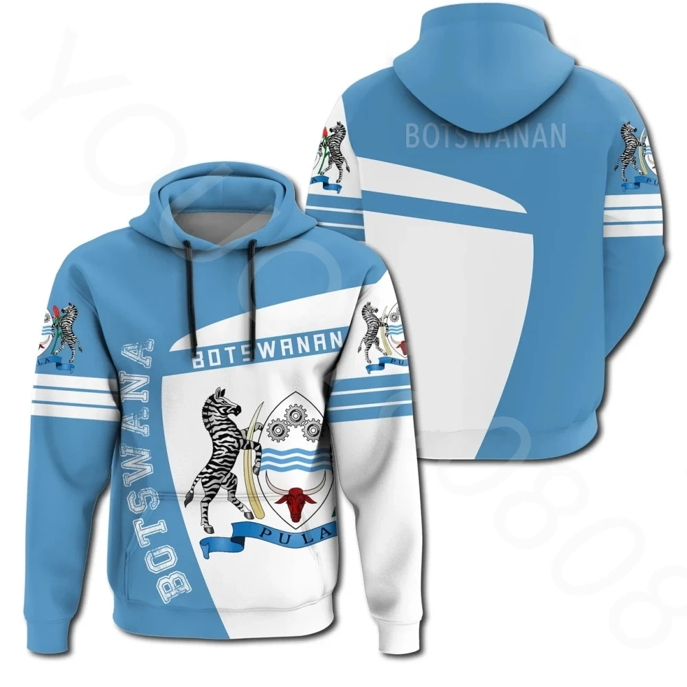 

African Region Men's Hoodie Sweater Casual Vintage Hoodie Botswana Sweater 3D Printed Casual Hoodie Christmas