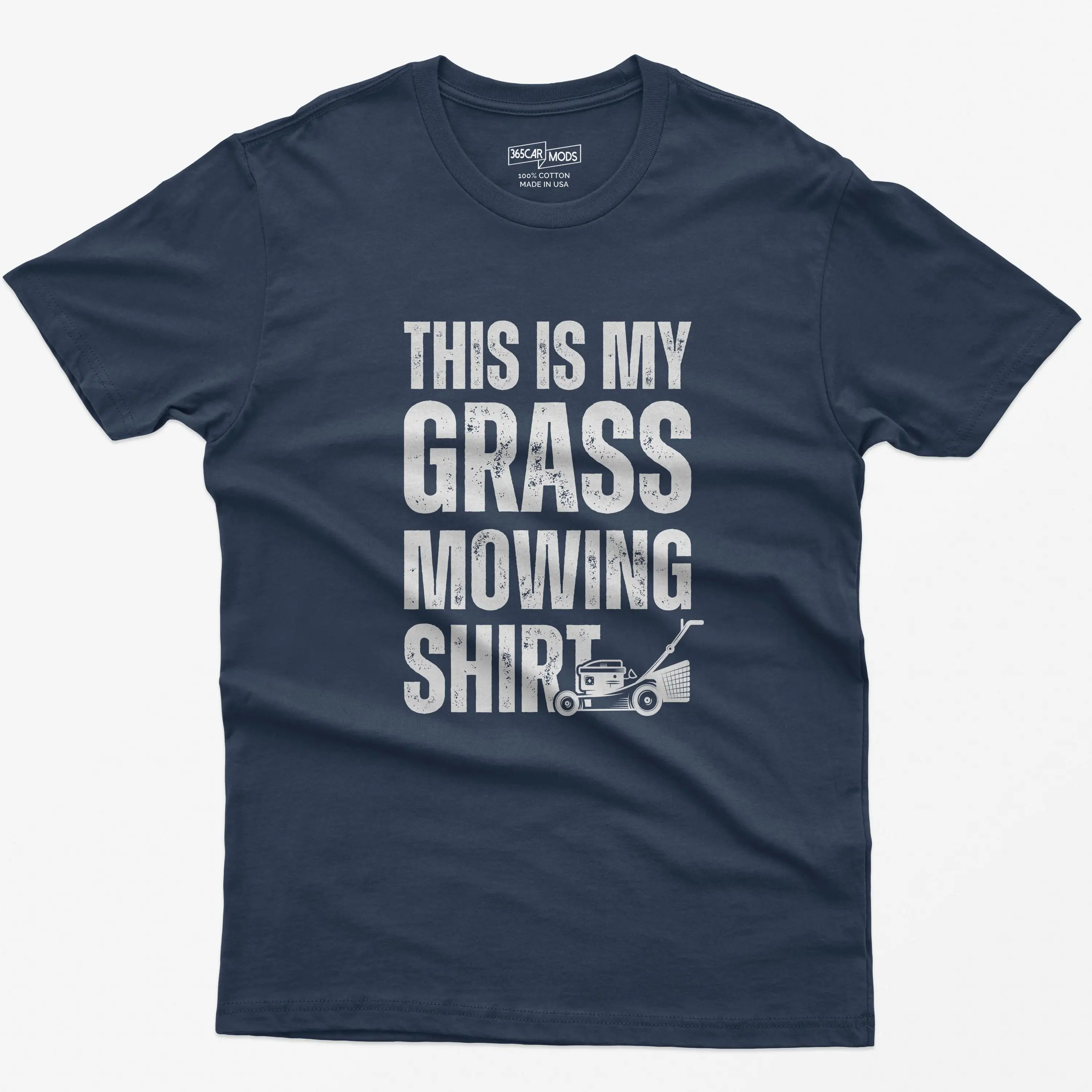 Men's Summer Casual Fashion - Loose, Flexible and Comfortable Shirt with Funny Lawn Mower Design: Father's Gardening Gift