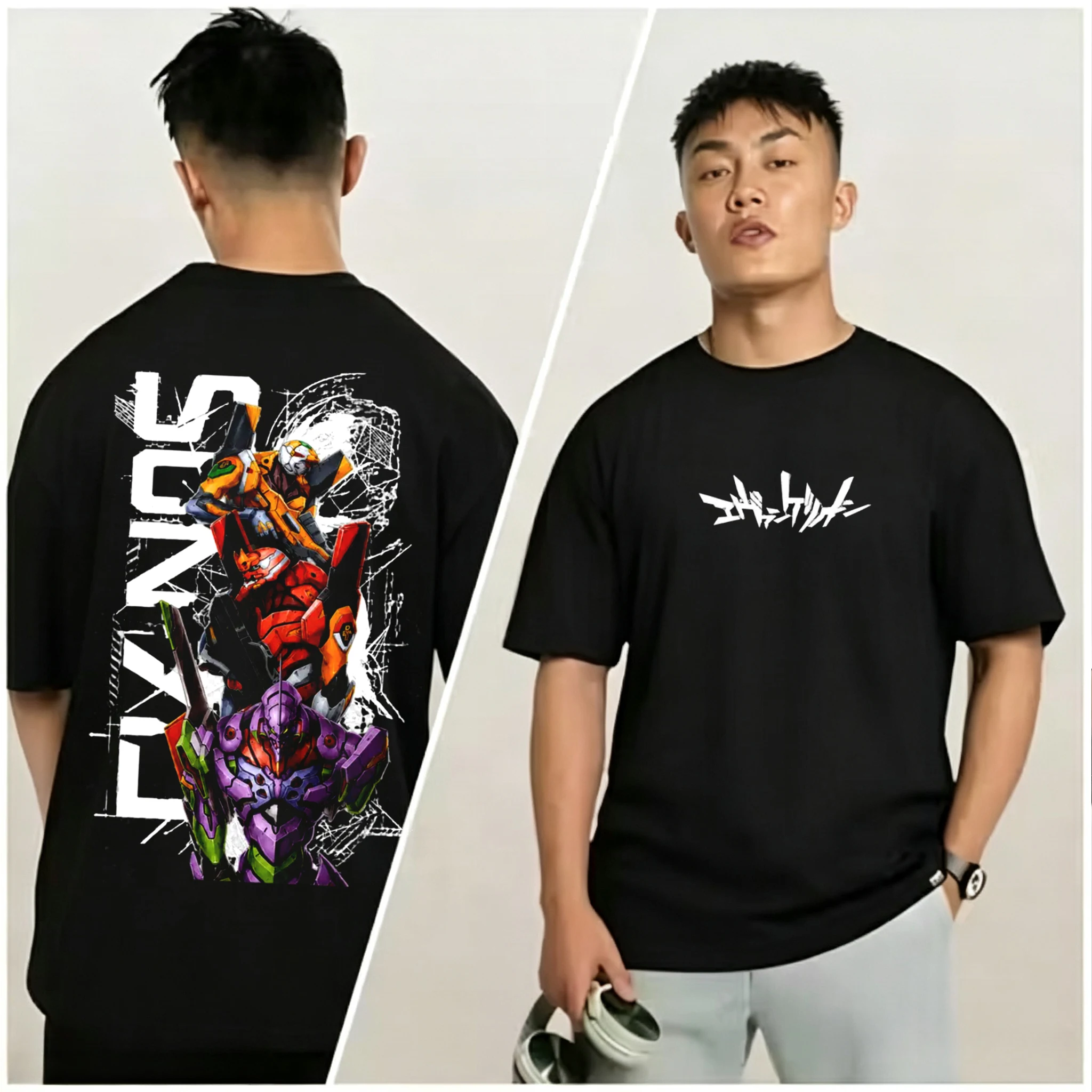 Neon Genesis Evangelion Ayanami Rei Asuka Classic Style Short Sleeve T-shirt Men Women 2026 Summer Parent-Child Cotton Tee Tops view 5