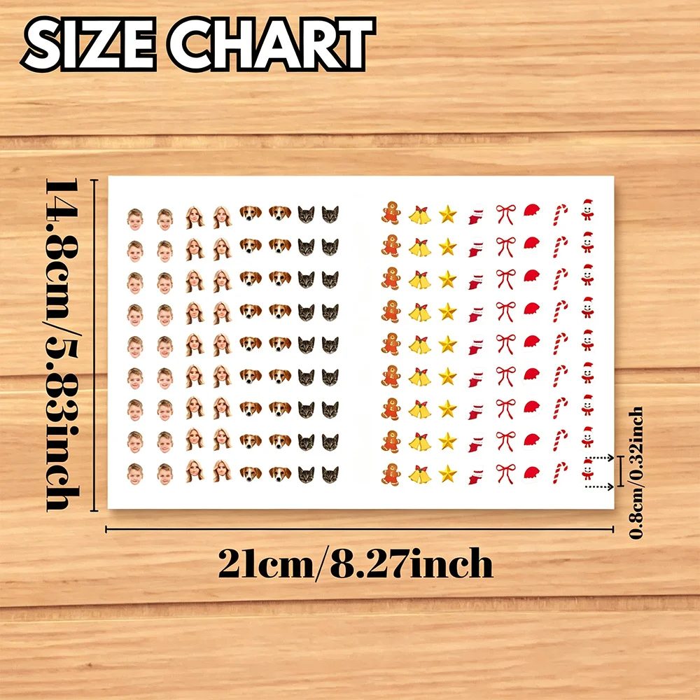 Custom Photo Nail stickers and Personalized Nail Decals Featuring Custom Portrait Designs—Create Unique, Personalized Nail Art.