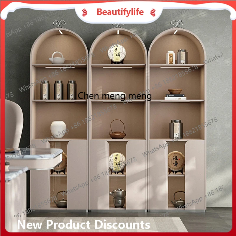 

Wine cabinet against the wall, guest restaurant storage room hall cabinet modern fashion, high-end Italian glass bookcase H