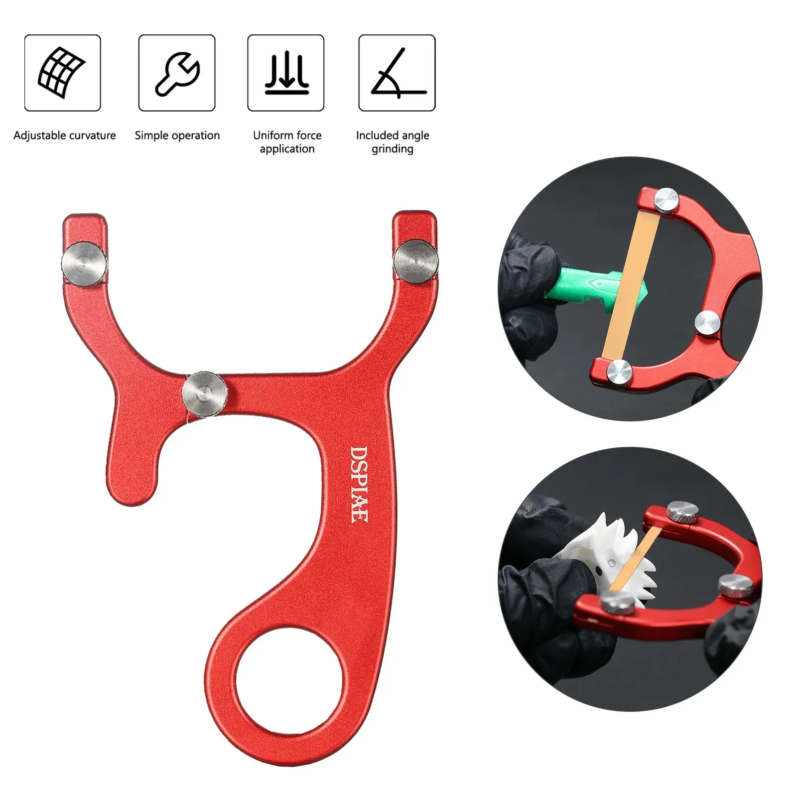 DSPIAE AT-CSS Curved Surface Sander Handhold Grinding Tools for  Model Hobby Polishing Tools Stainless Steel 109*74*6mm