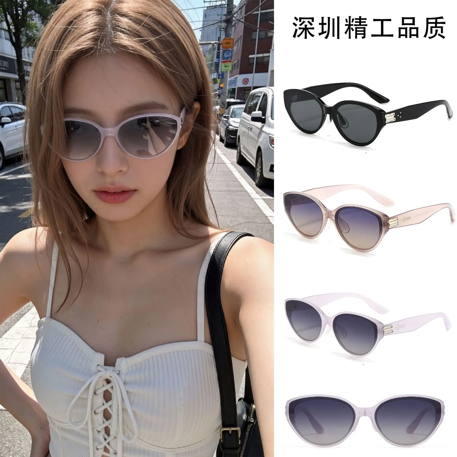 

2026 New Retro Oval Sunglasses Womens UV400 Protection Vintage Hong Kong Style Small Frame Shades for Street Photography