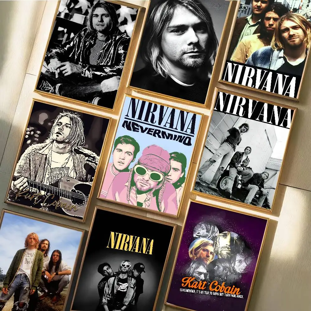 Band N-Nirvana Poster Art With Prints Home Bedroom Living Room Decoration Gift