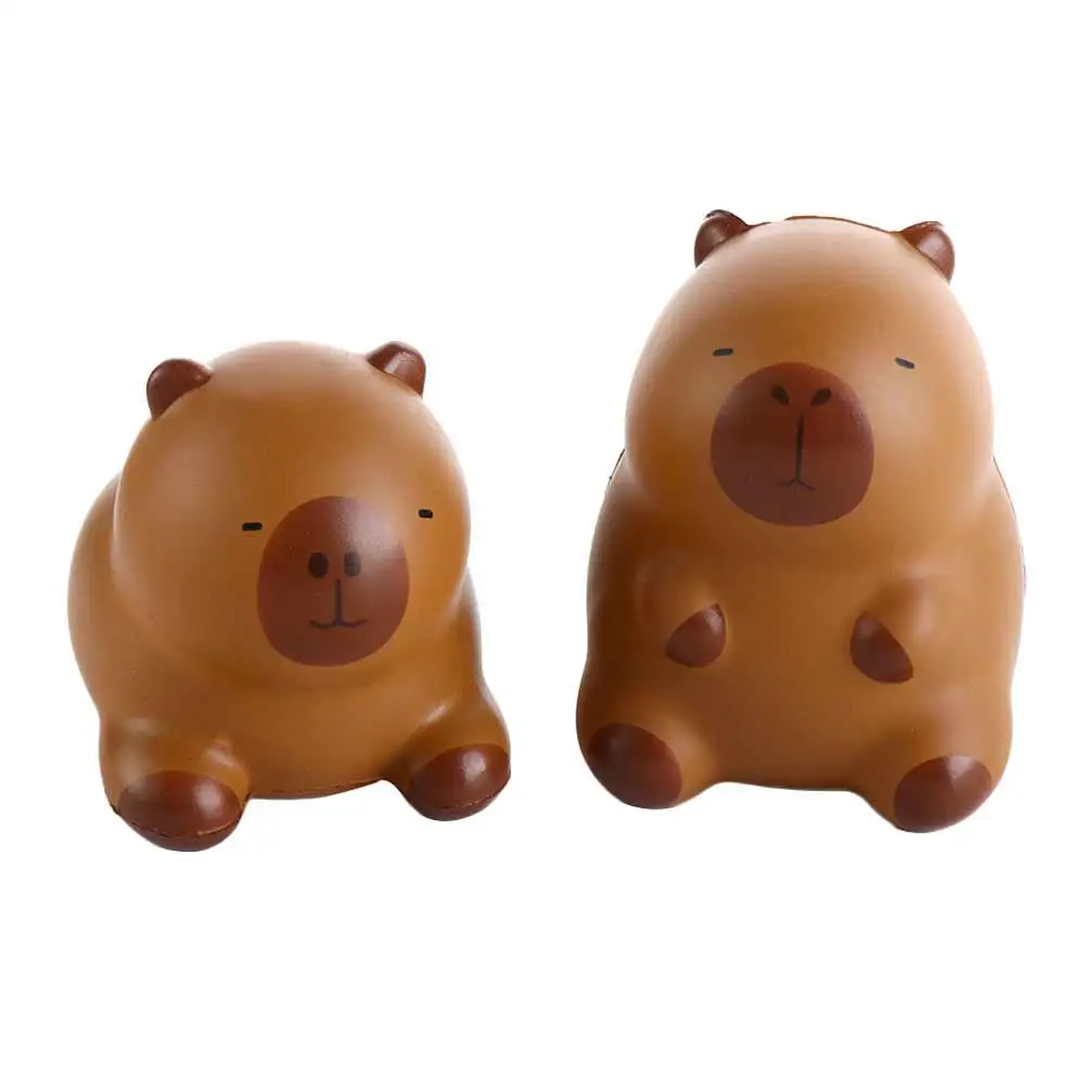 Cute Cartoon Animal Capybara Squeeze Toy Squeeze Funny Capybara Slow Rebound Toy Cute PU Simulation Capybara Decoration Girl Toy